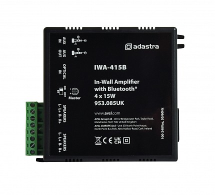 Adastra IWA415B In-Wall Bluetooth Amp 4x15W@4ohm 953.085UK