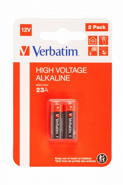 Verbatim Alkaline 12V 23A (MN21/A23) 2pcs Batteries